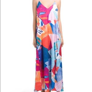 Nicole Miller Abstract Print Maxi Dress